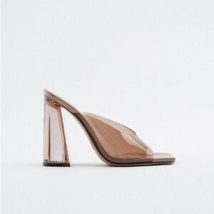 NWT Zara Vinyl Mule Sandals